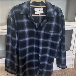 Lola River Plaid Button-Up flannel shirt